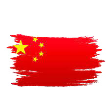 China Watercolor Flag