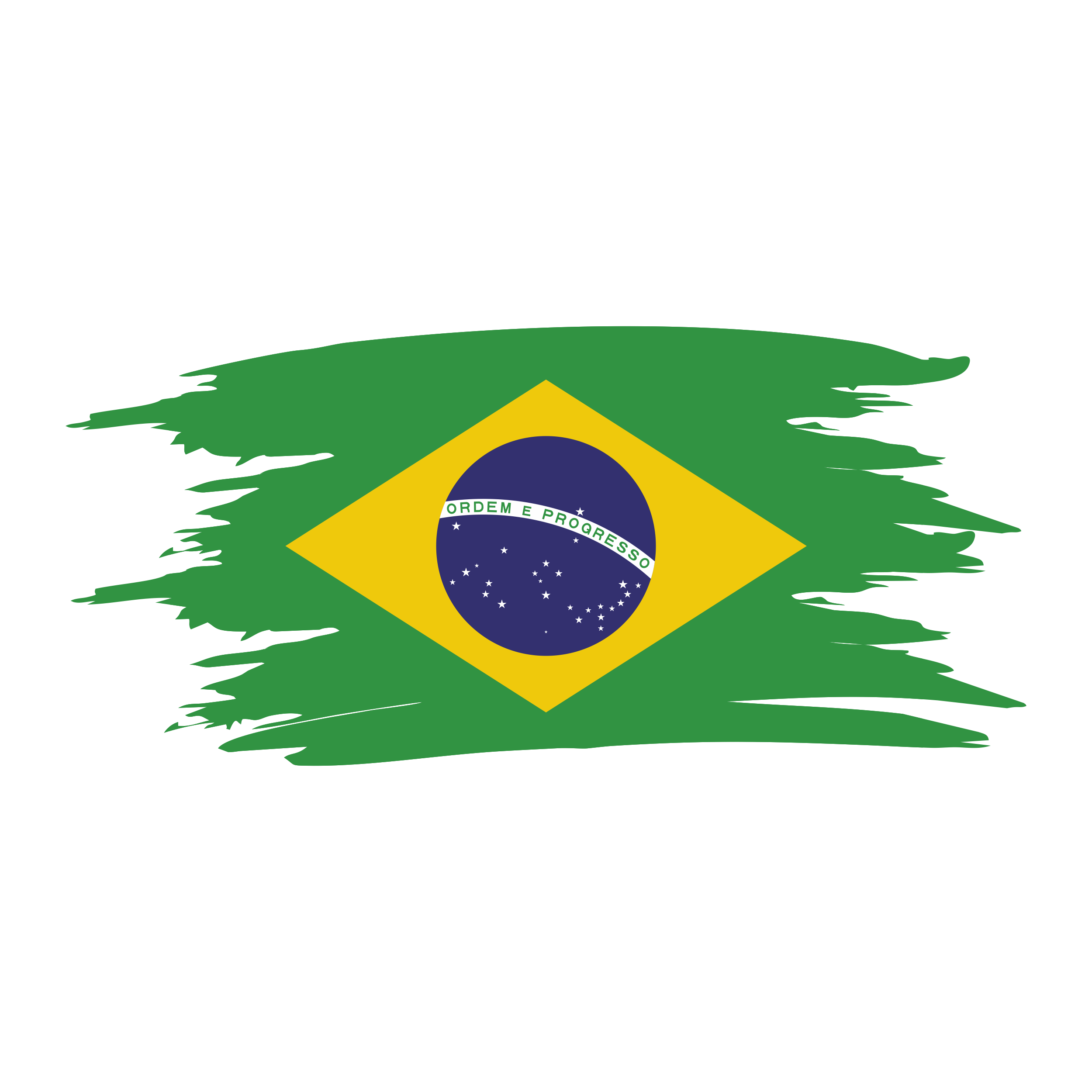 Brazil Watercolor Flag