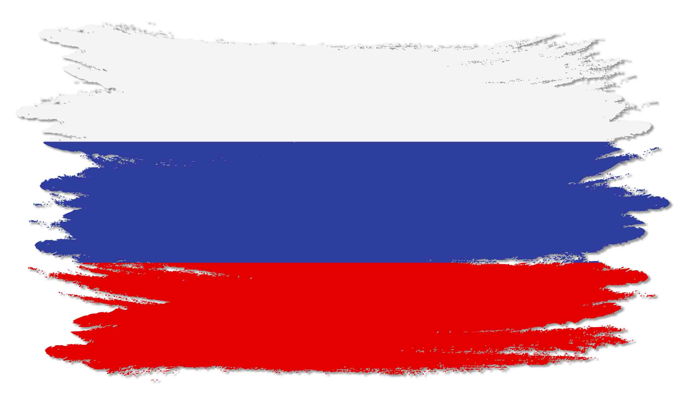 Russia Watercolor Flag