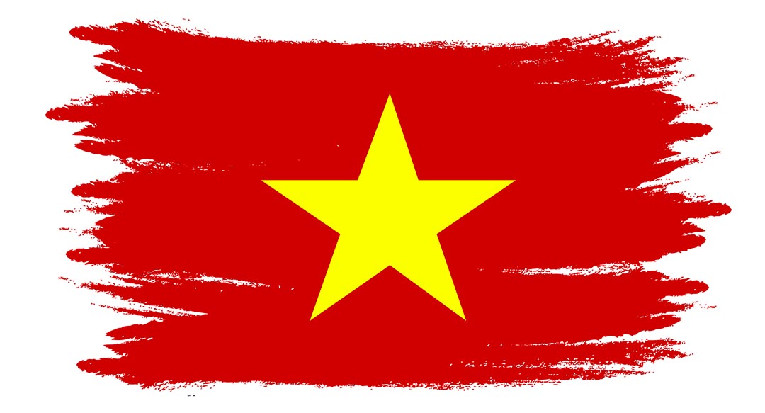 Vietnam Watercolor Flag