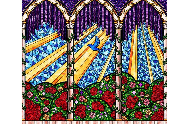 Brittany Smith, “Stained Glass Garden”, Digital Image, 7” x 6”, 2021