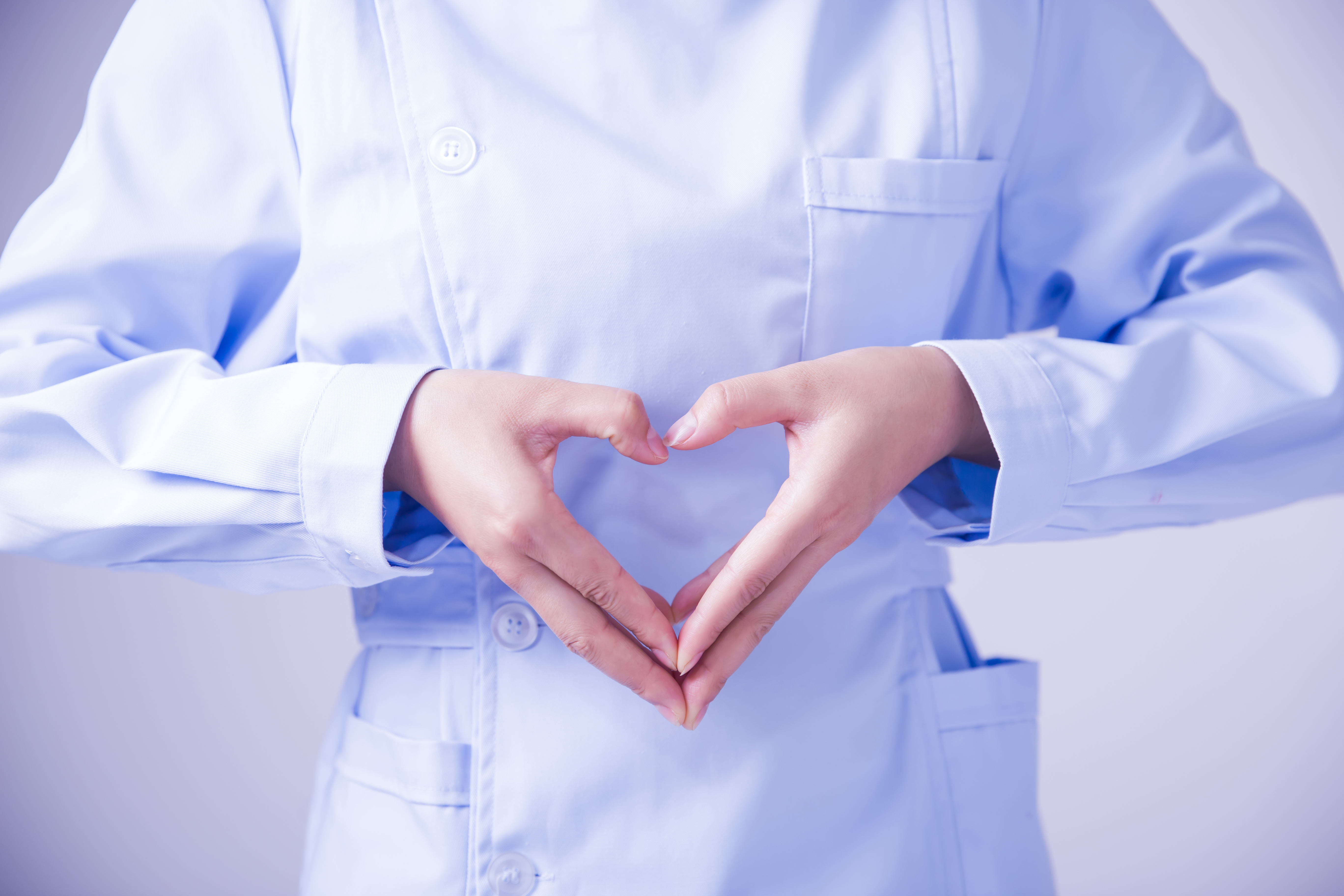 Nurse with heart crop