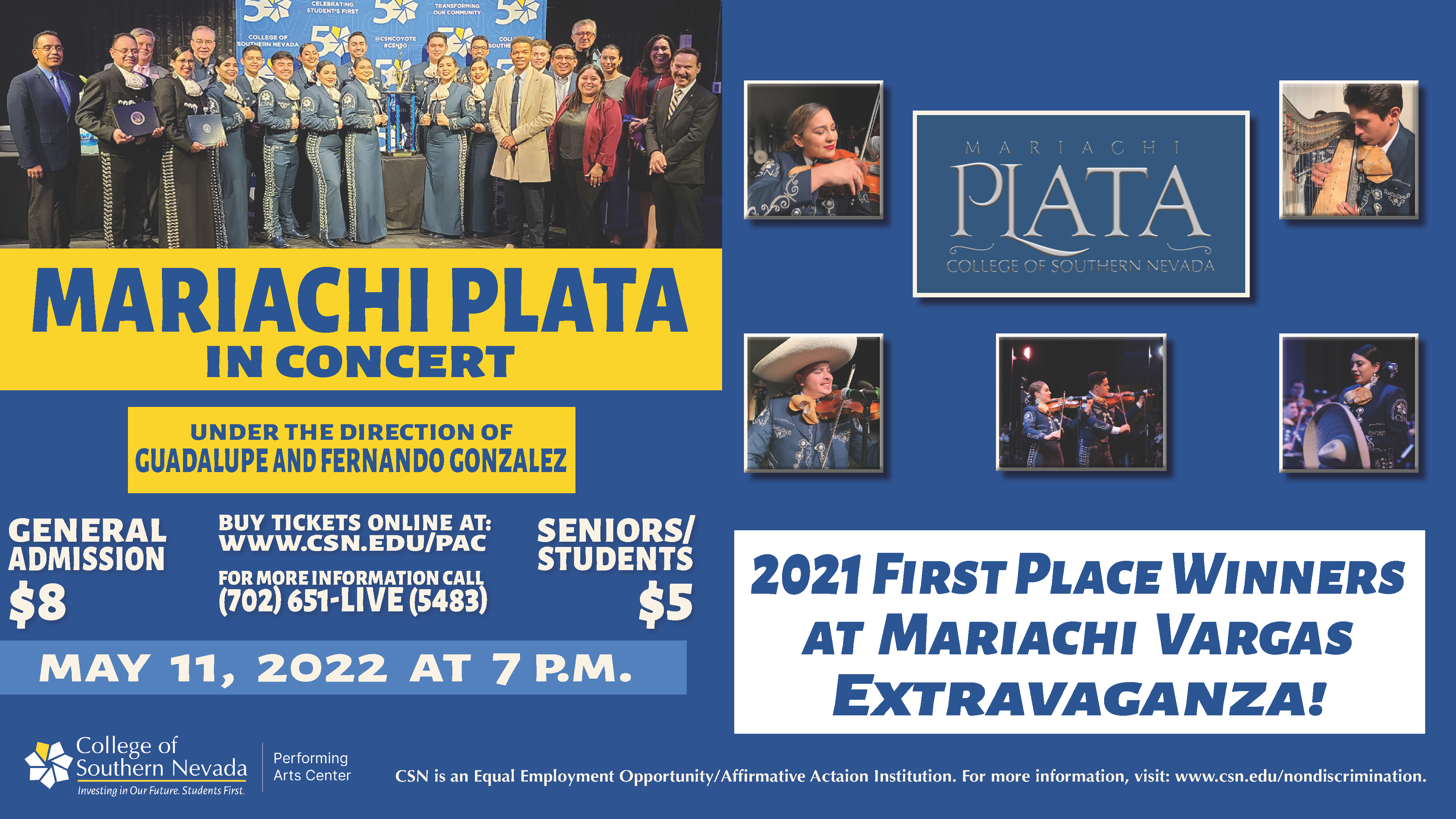 Mariachi Plata May 11, 2022 concert flyer 