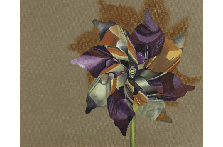 Jessica Samaniego, “P&O Pinwheel”, Oil on Canvas, 9” x 12”, 2020