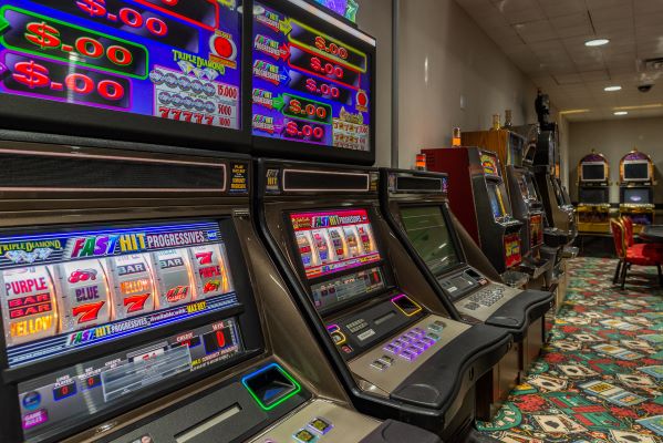 row of slot machines 