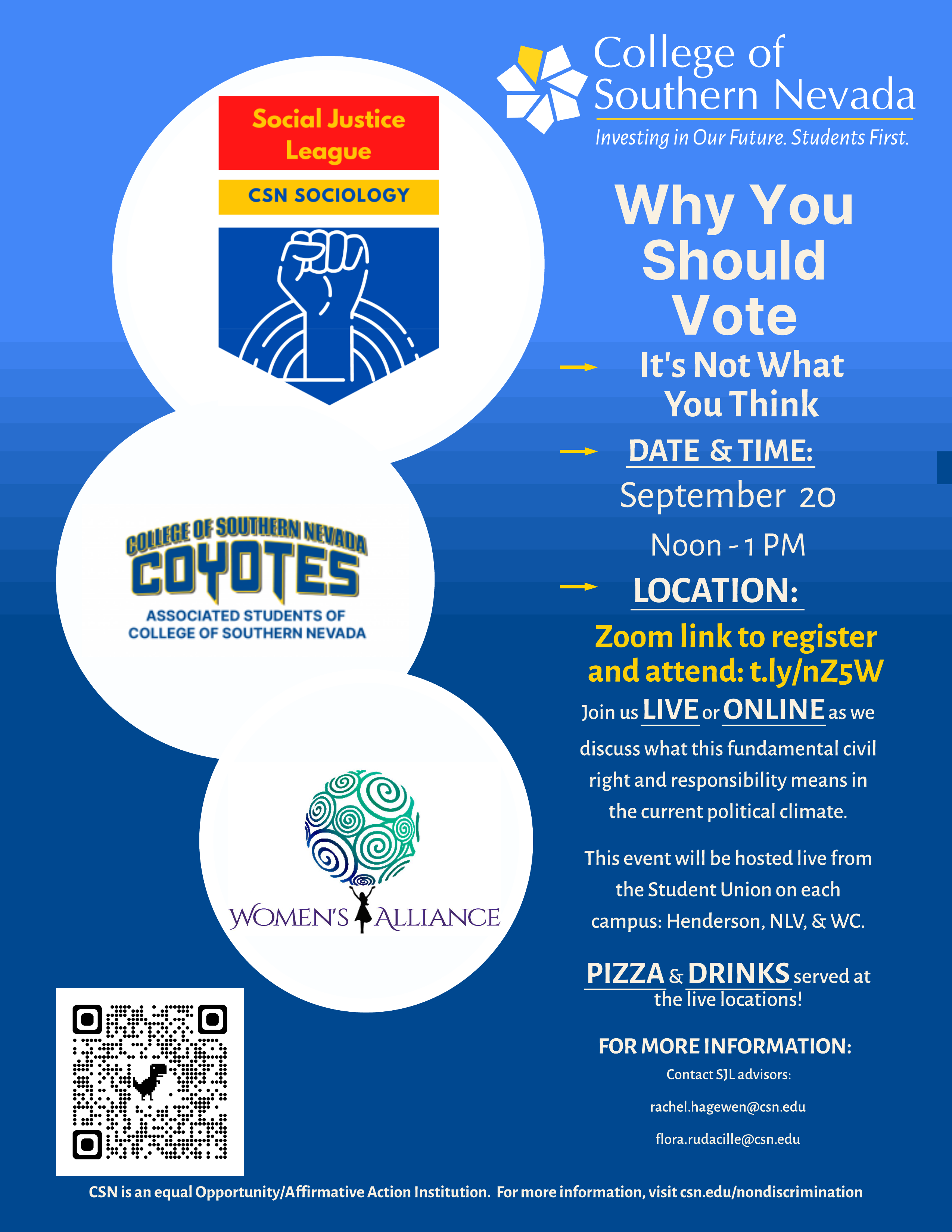 Why you should vote, it's not what you think learn more at the September 20 event 