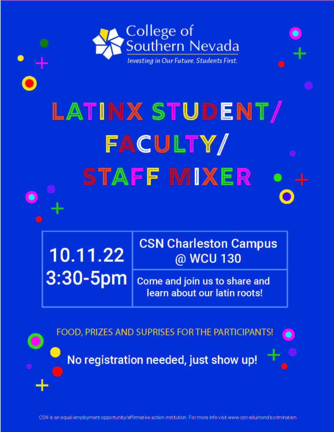 LatinX Student/Faculty/Staff Mixer on October 11, 2022