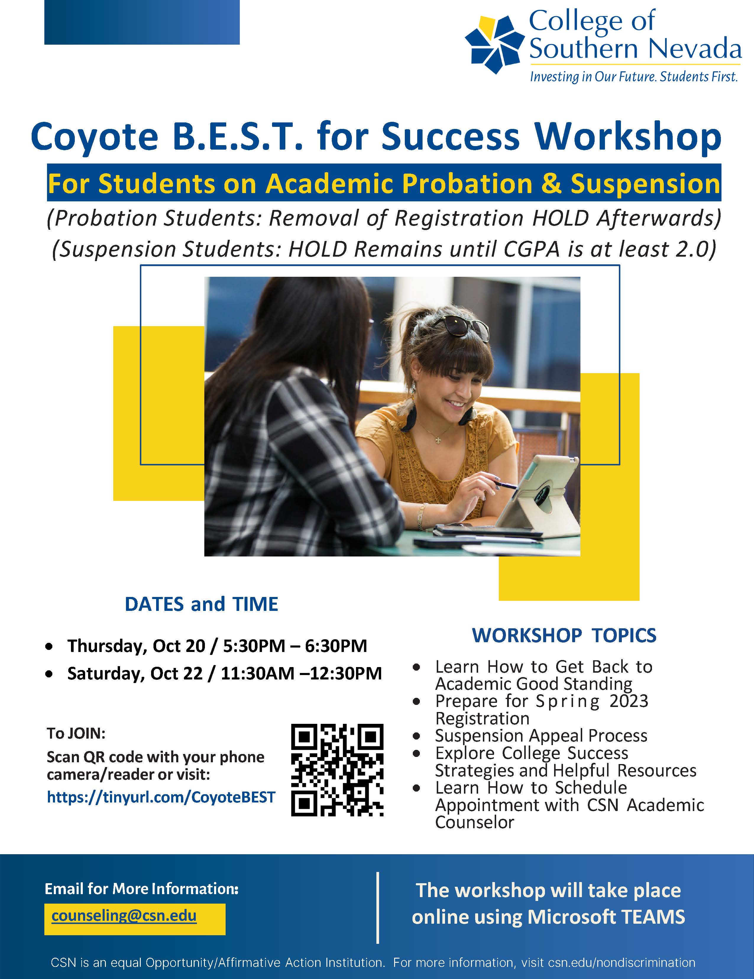 Coyote B.E.S.T for Success Workshop on Oct 20 -22, 2022