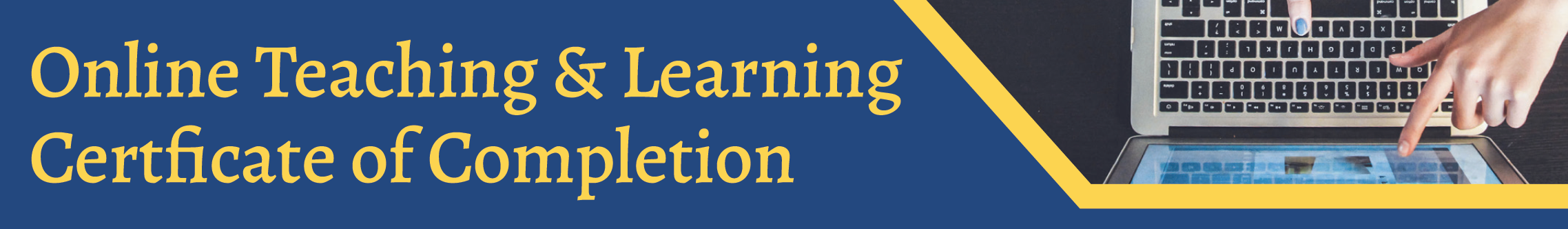 Online Teaching & Learning Certificate of Completion banner