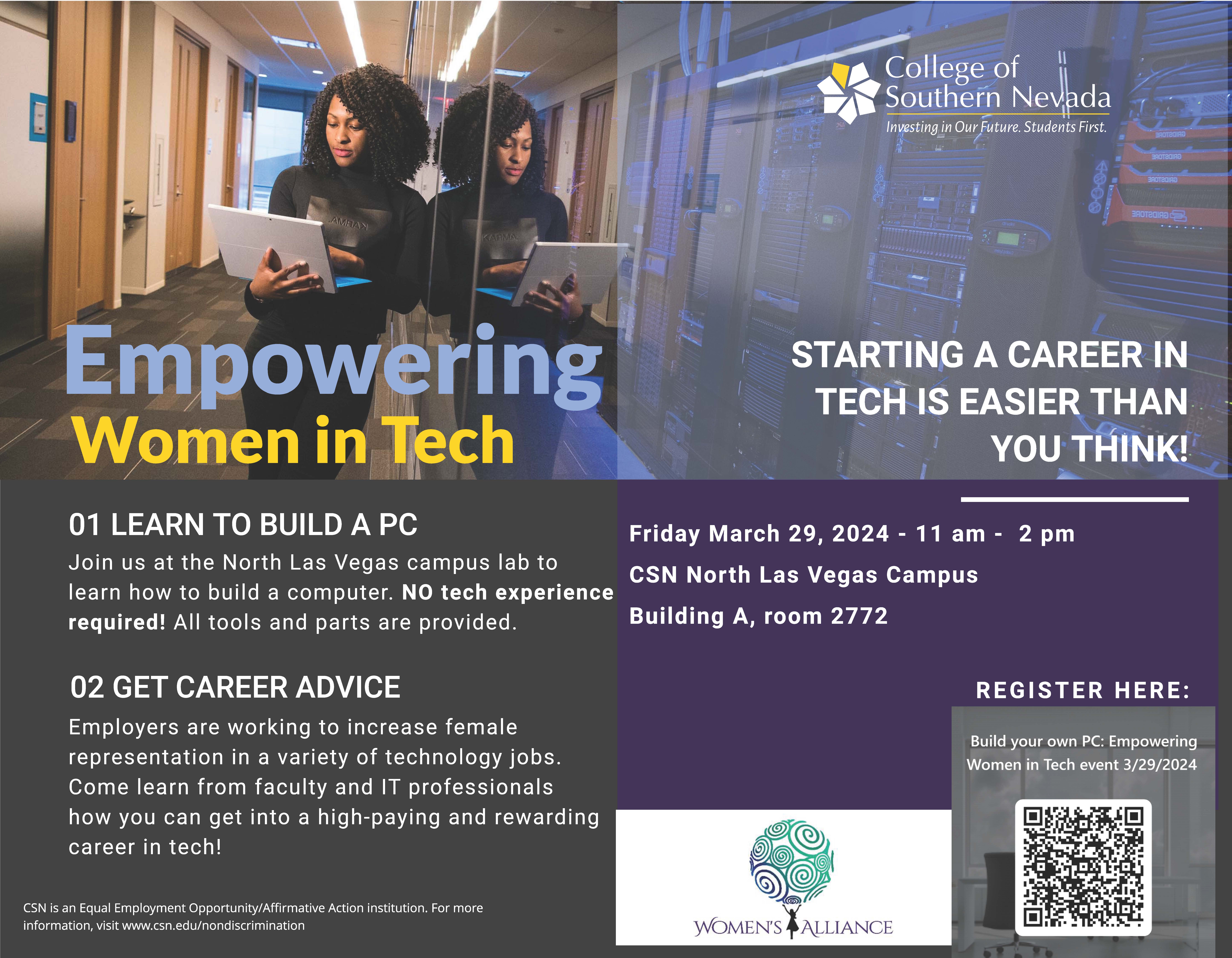CIT Women's Technology event Flyer