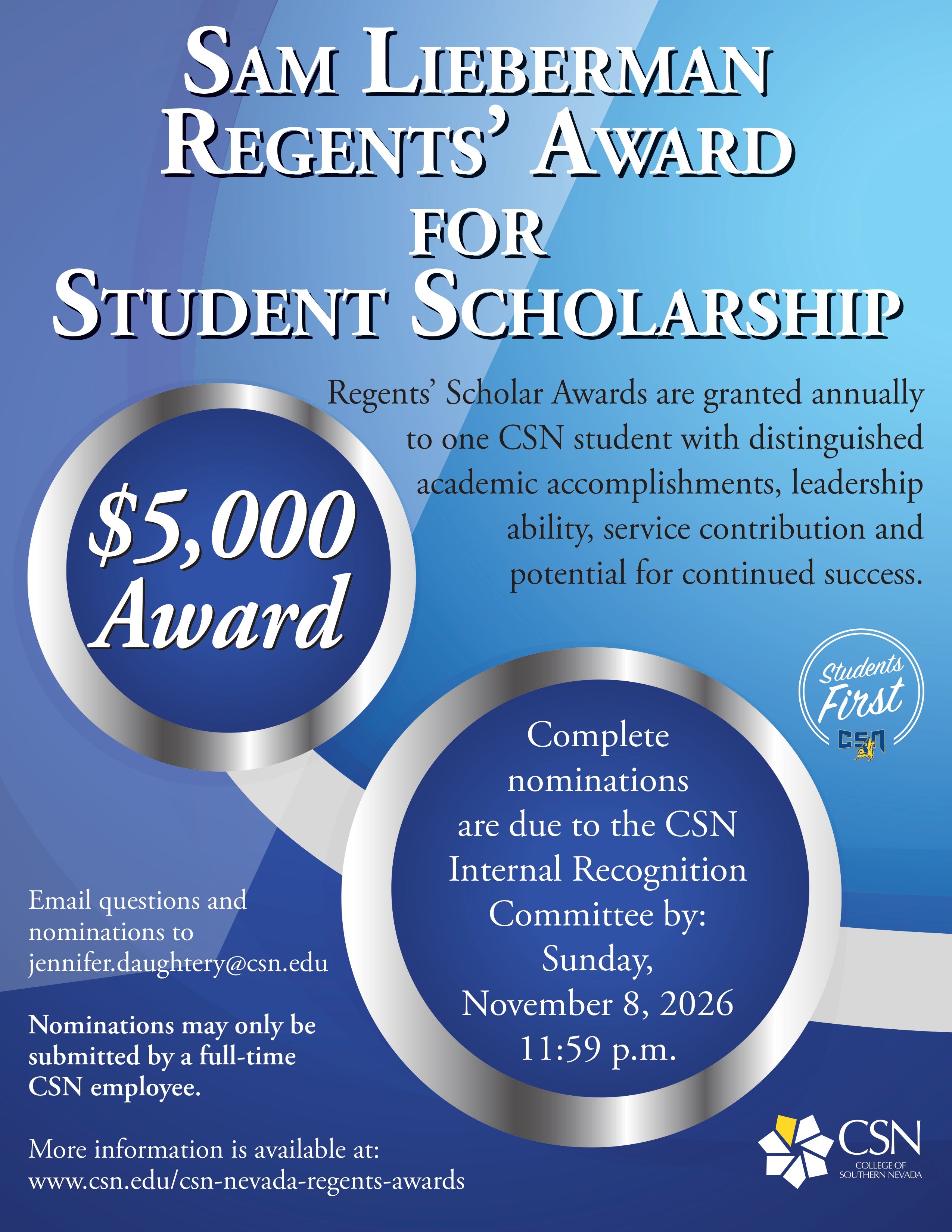 Sam Lieberman Award Flyer