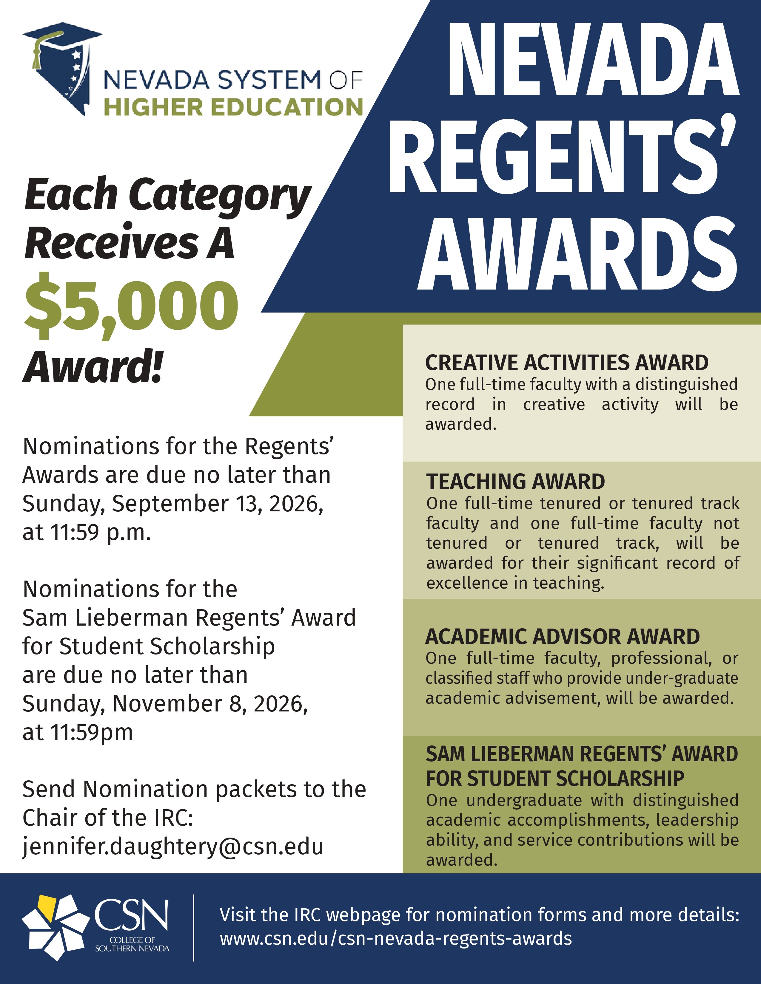 Regents Award Flyer