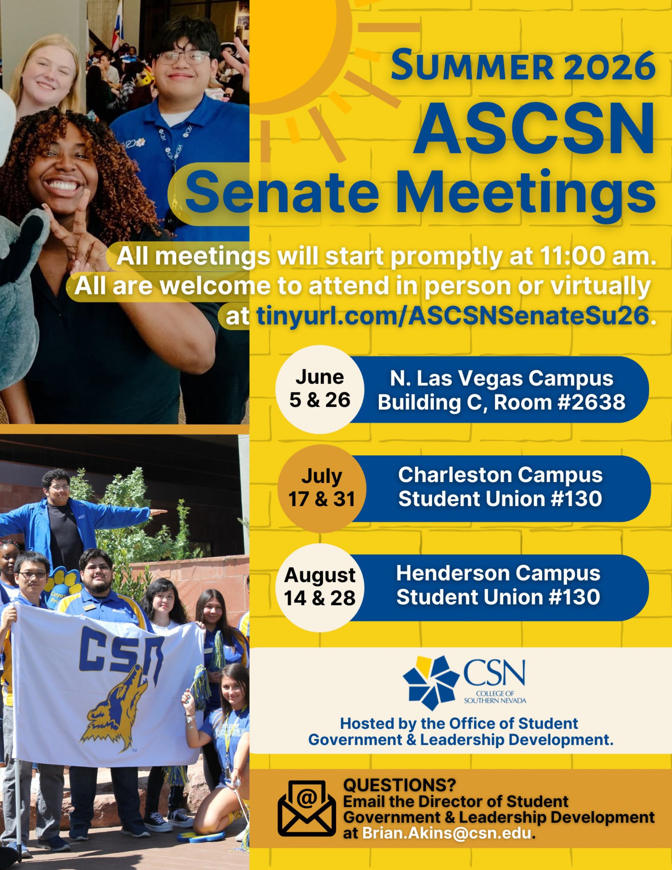 2026 ASCSN Senate Meetings