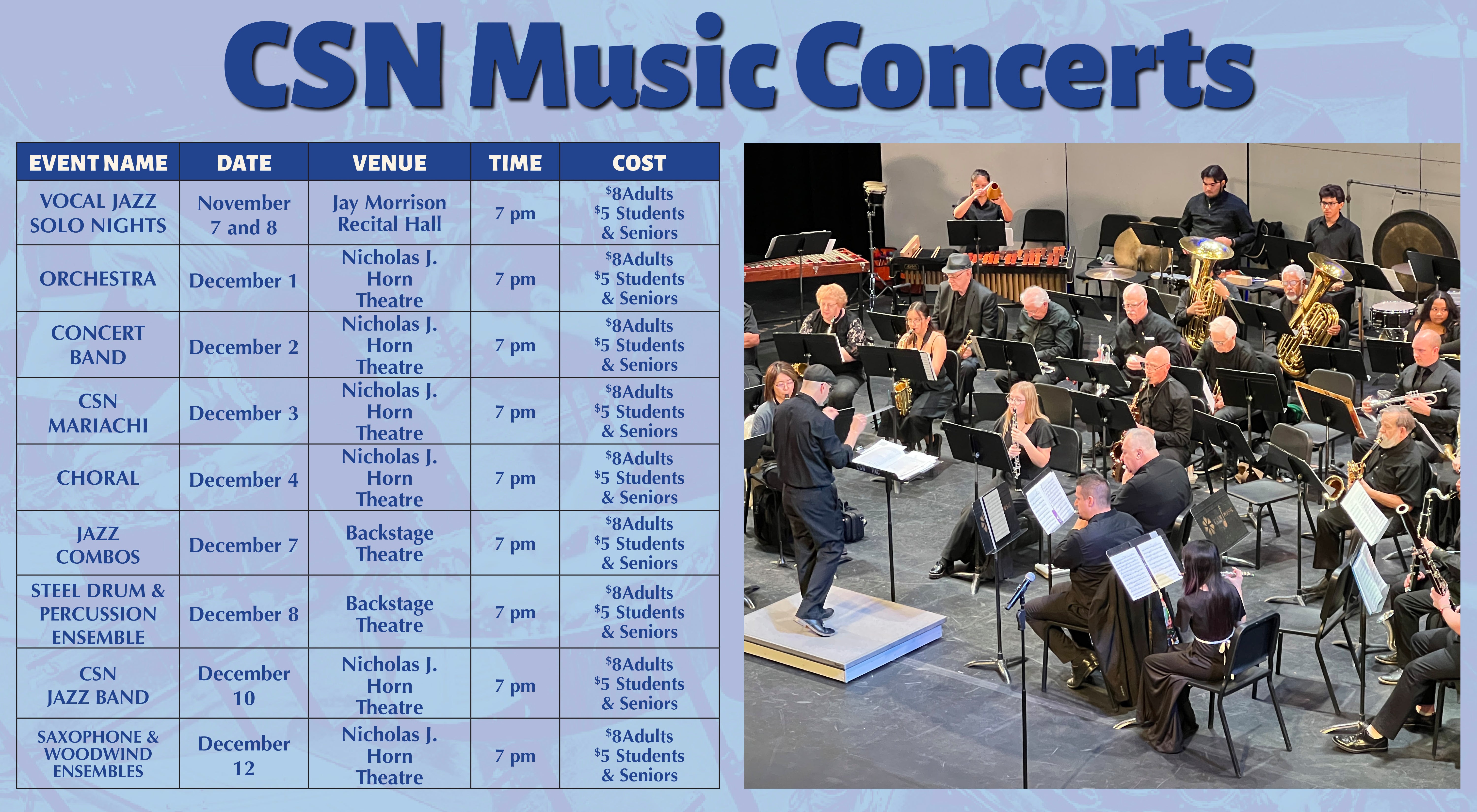 Music Concerts Table