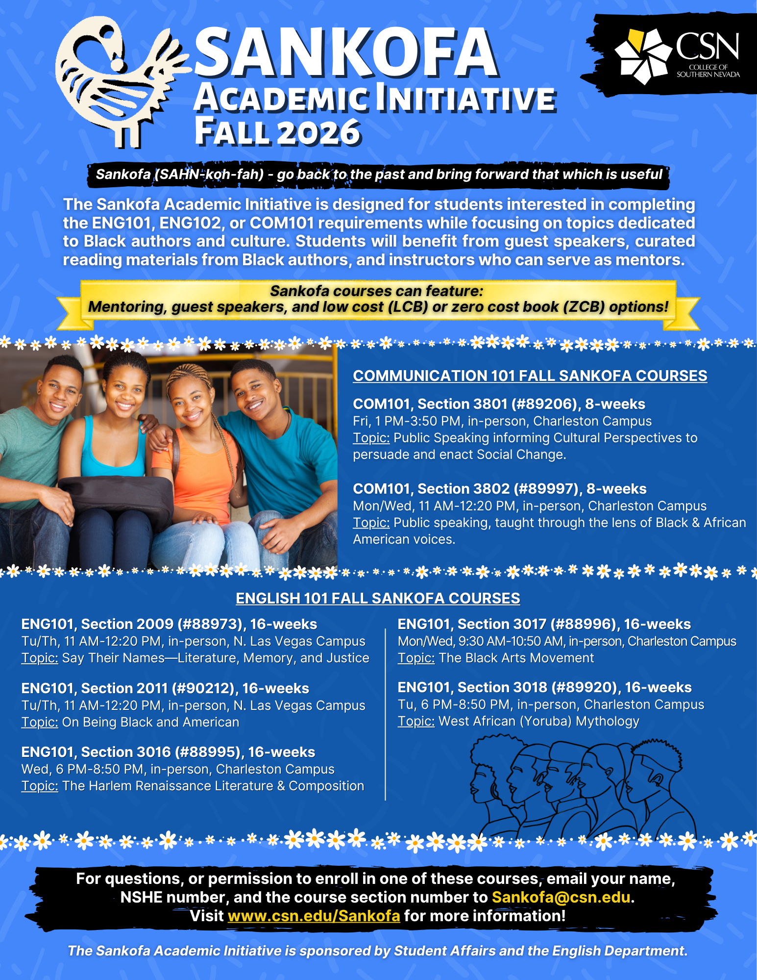 fall 2026 sankofa academic initiative flyer