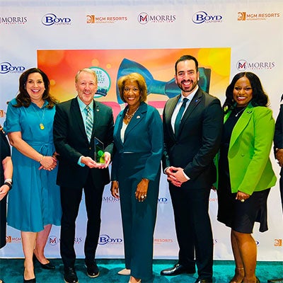 Green Tie Awards: President Klippenstein poses with community leaders at the Green Tie Awards.