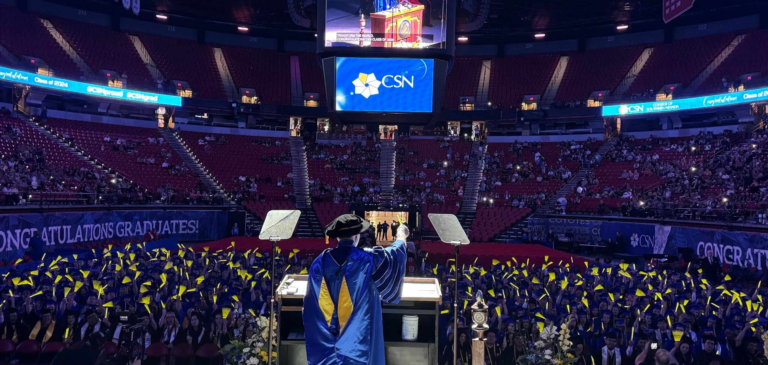 Students at graduation